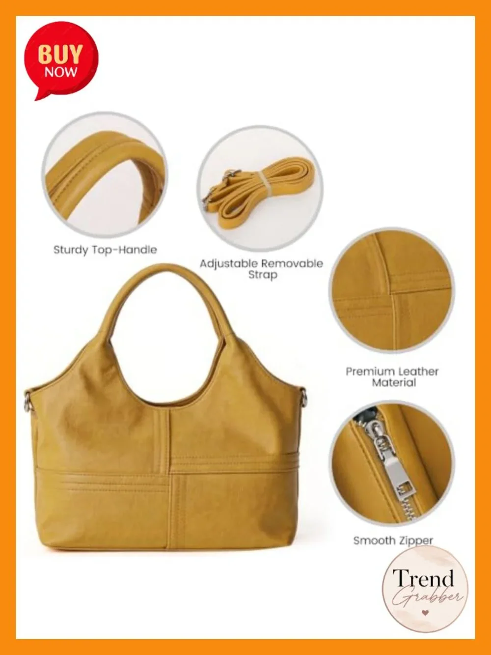 Medium Vegan Leather Purses with Detachable Satchel Strap, Tote Hobo Bag